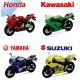 Moto Stradali in scala 1:18 - Honda, Yamaha, Kawasaky. Suzuki 